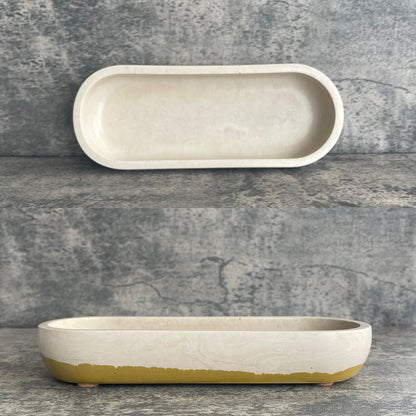 Accent Bowl | Beige + Green