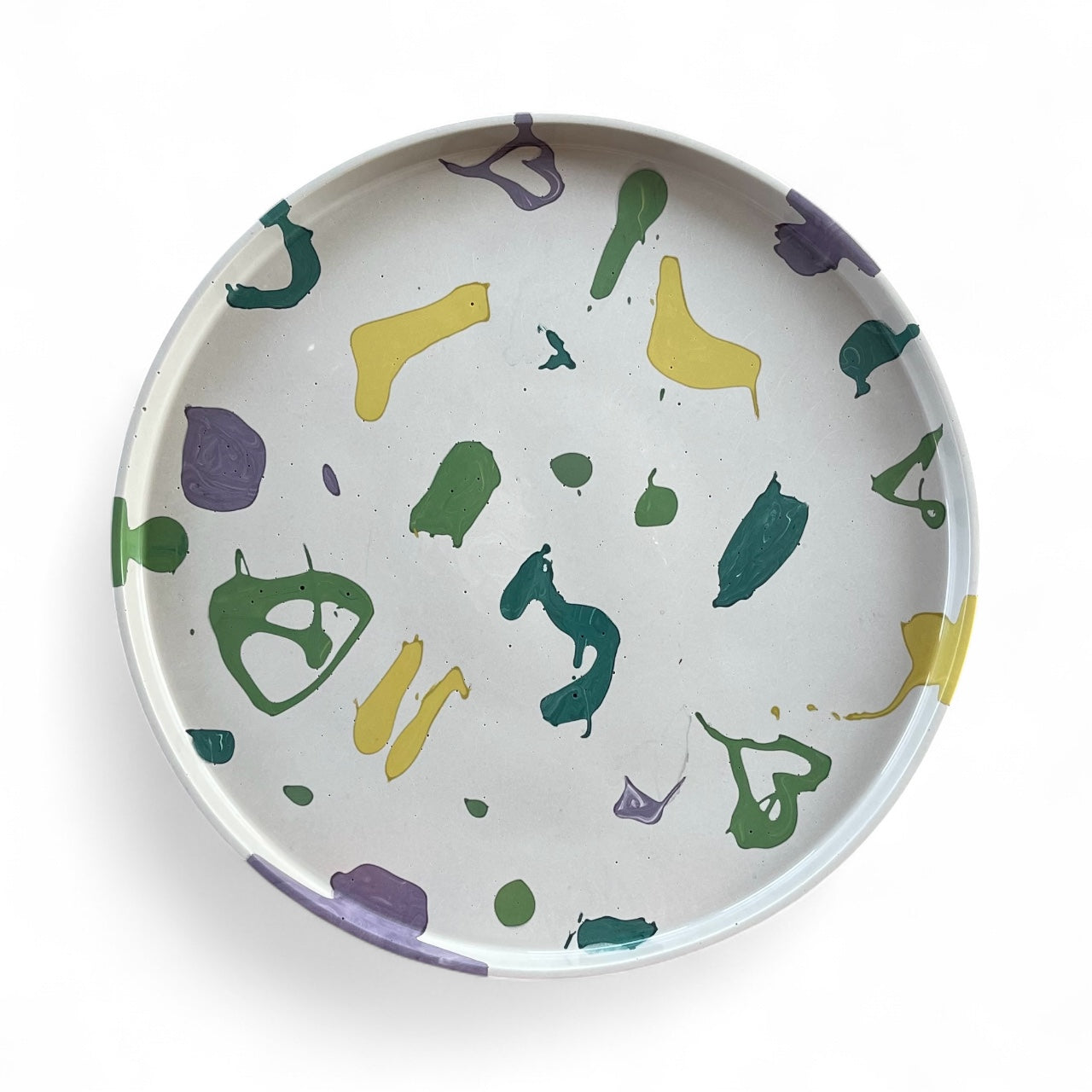 Large Circle Tray | Grey + Purple