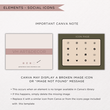 Jesmonite Care Card | Canva Template