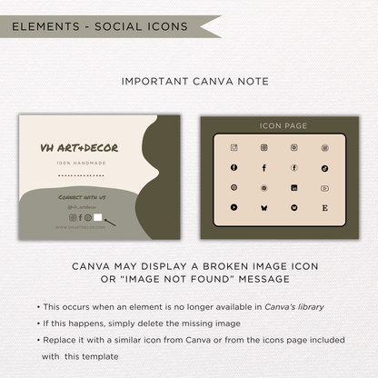 Jesmonite Care Card | Canva Template