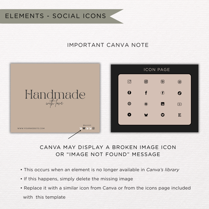 Jesmonite Care Card | Canva Template