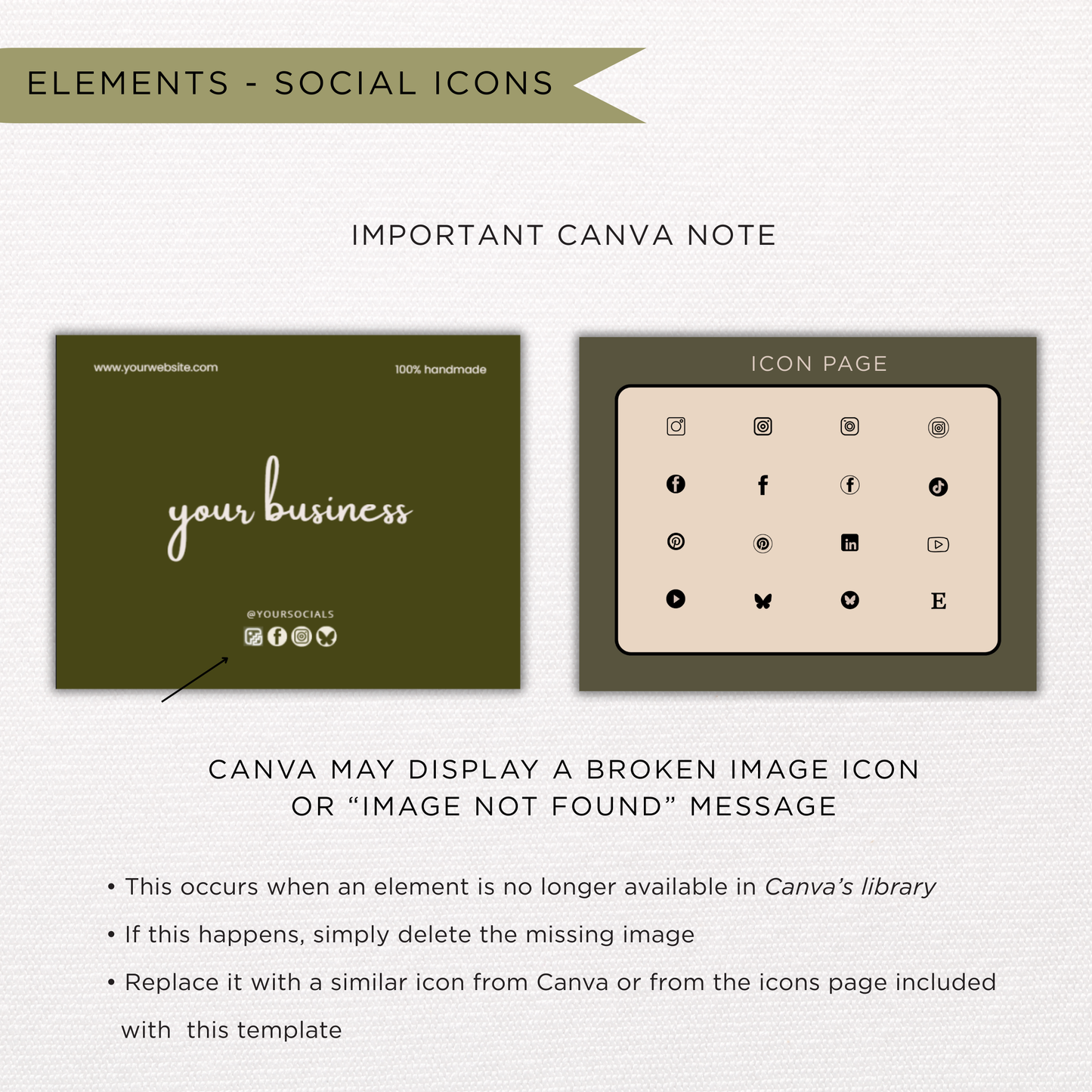Jesmonite Care Card | Canva Template