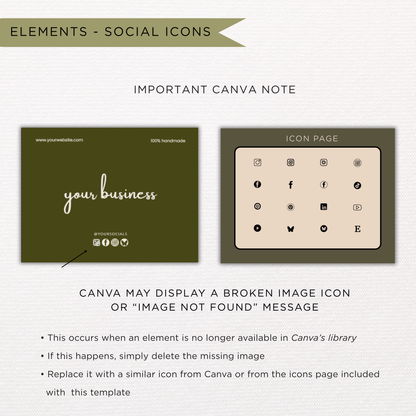 Jesmonite Care Card | Canva Template