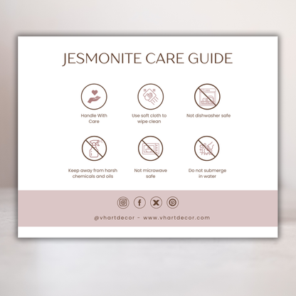 Jesmonite Care Card | Canva Template
