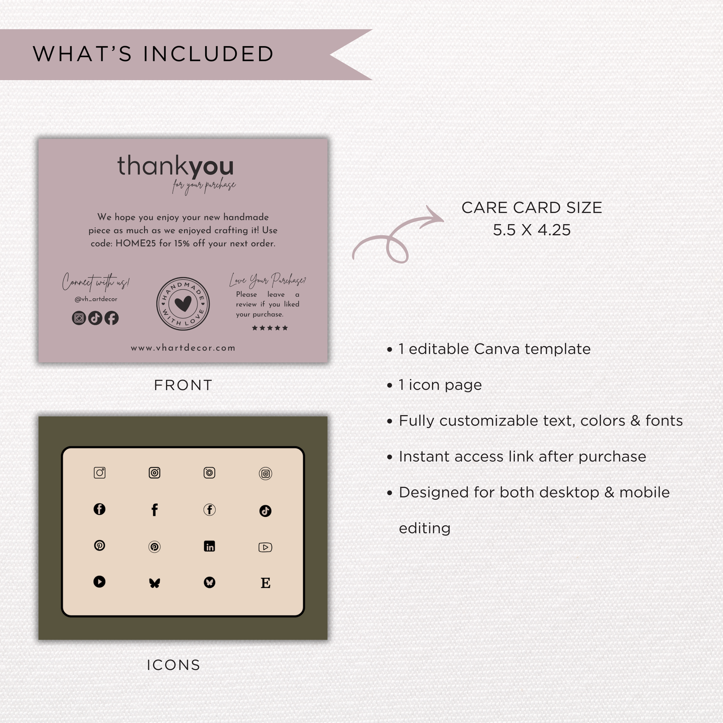 Small Business Thank You Card | Editable in Canva