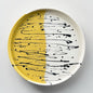 Large Circle Accent Tray | White, Yellow-Green, Black