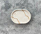 Oval Trinket Dish | Off White, Light Brown