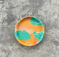 Small Circle Tray | Orange, Green, Coral