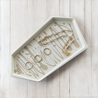 Small Accent Tray | Beige and Brown