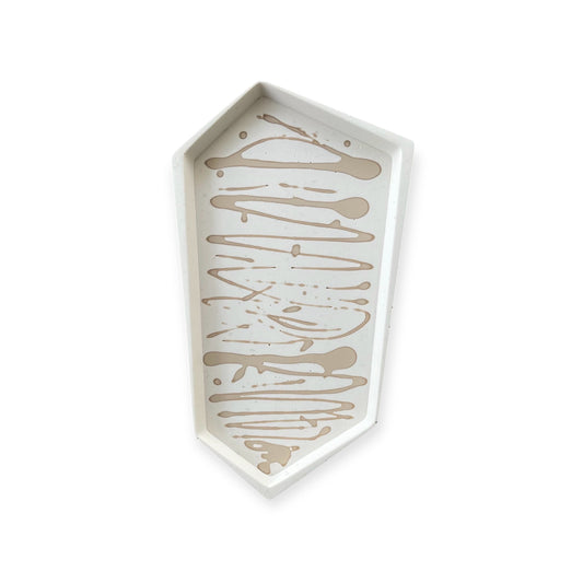 Small Accent Tray | Beige and Brown