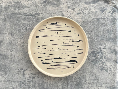 Medium Circle Tray | Tan & Black