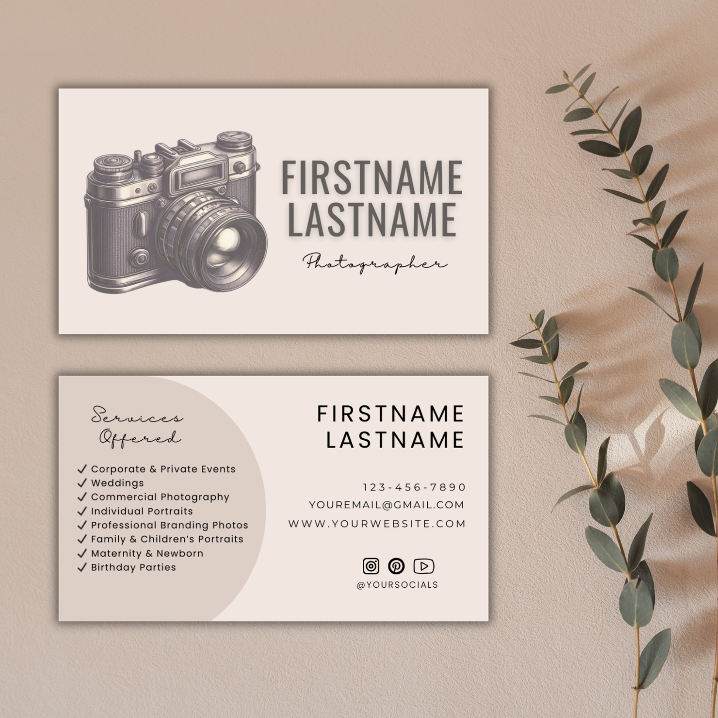 Photography Business Card | Canva Template