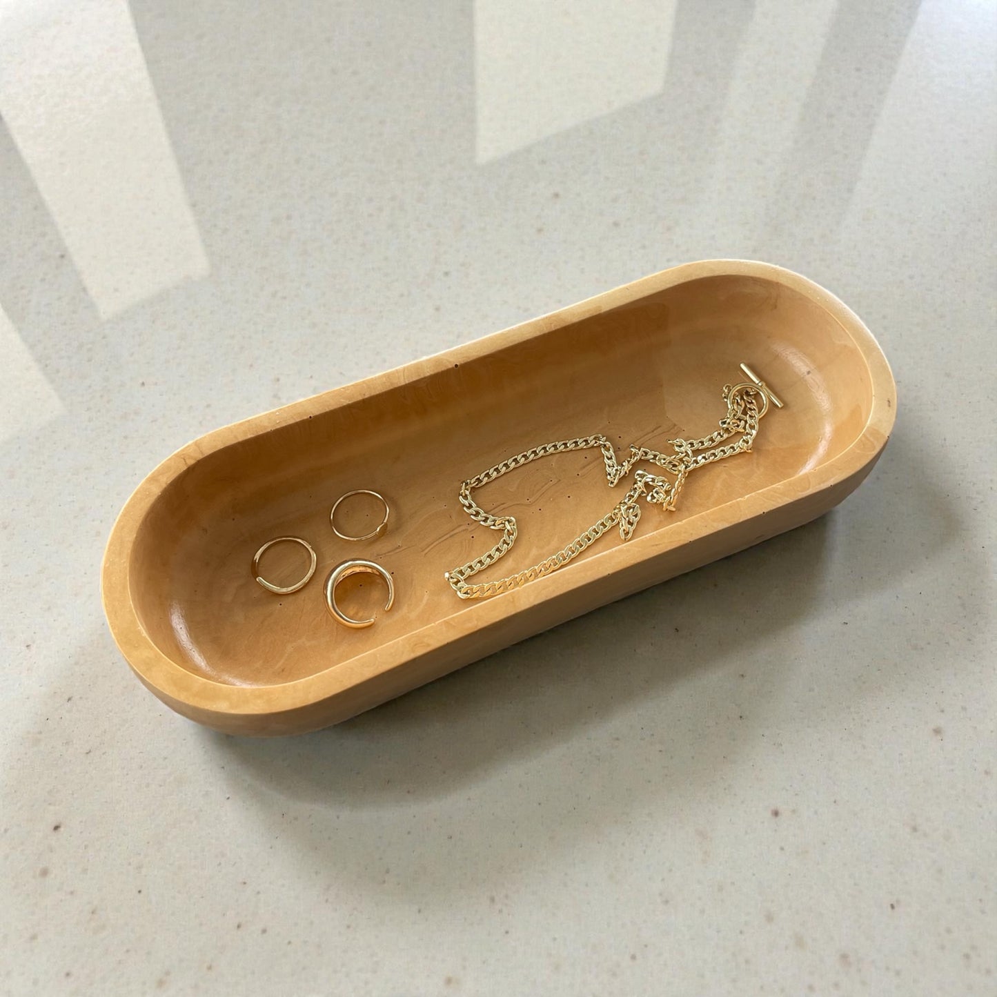 Accent Bowl | Golden Beige + Green