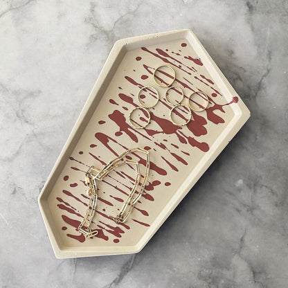 Small Accent Tray | Tan and Red