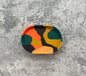 Oval Trinket Dish | Orange, Black, Green