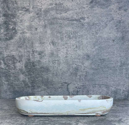 Accent Bowl | White + Brown