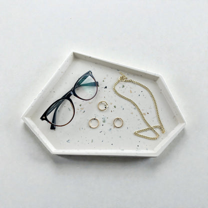 Medium Accent Tray | Green & Tan Terrazzo