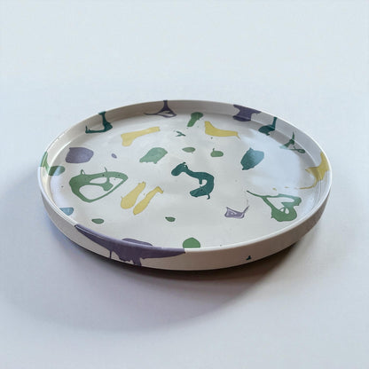 Large Circle Tray | Grey + Purple