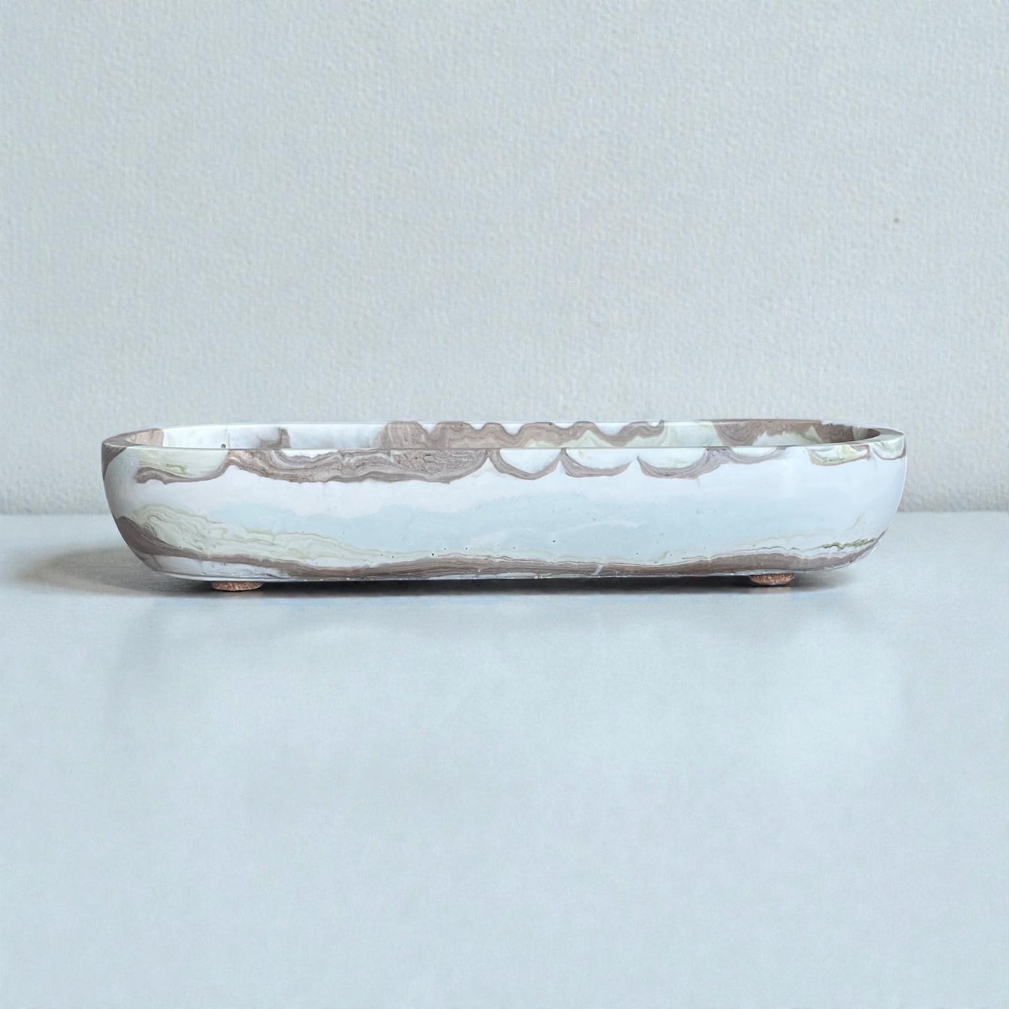 Accent Bowl | White + Brown