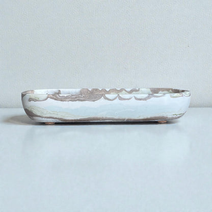 Accent Bowl | White + Brown