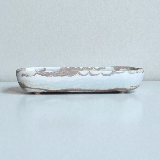 Accent Bowl | White + Brown