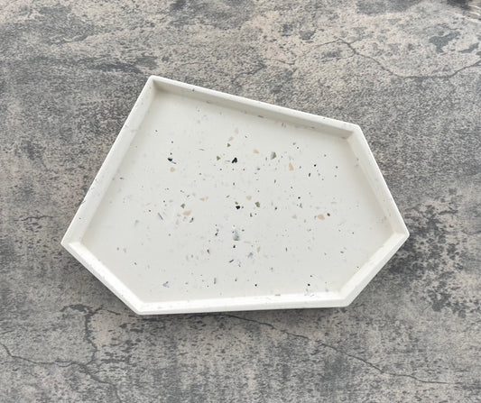 Medium Accent Tray | Green & Tan Terrazzo