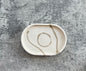 Oval Trinket Dish | Off White, Brown