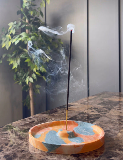 Incense Holder | Orange, Blue, Coral