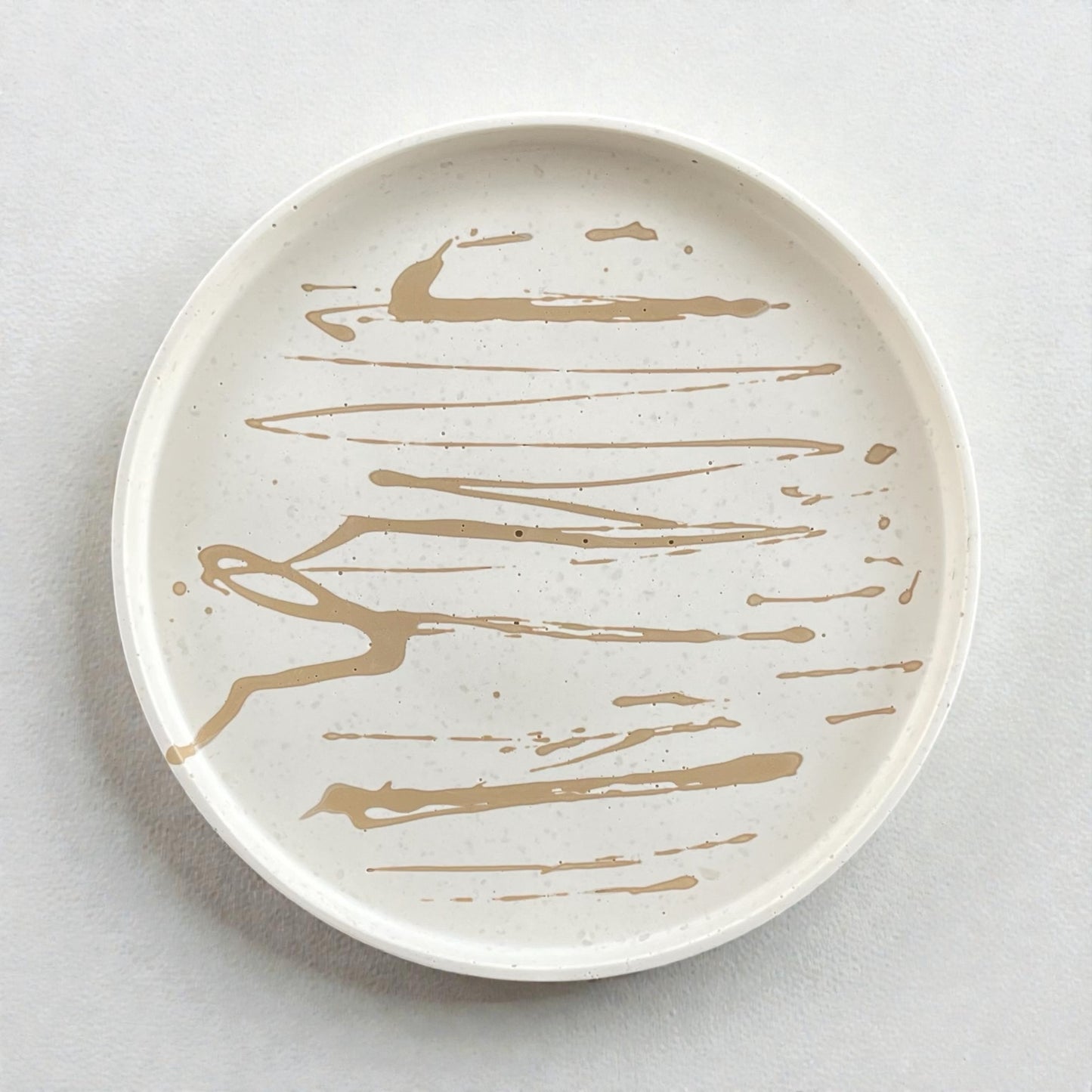 Medium Circle Tray | Beige & Brown