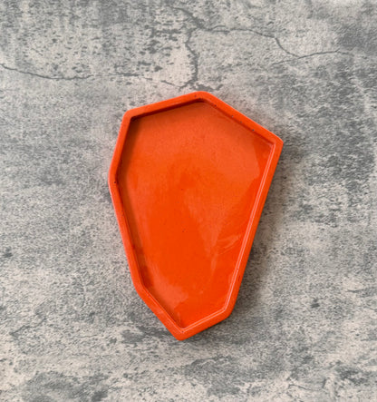 Medium Abstract Tray | Red-Orange
