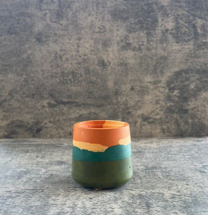 Small Vessel | Green, Orange, Teal