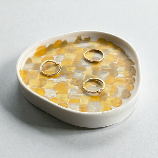 Small Triangle Trinket | Yellow, Brown, Orange