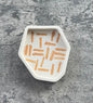 Small Abstract Trinket | Off White, Orange