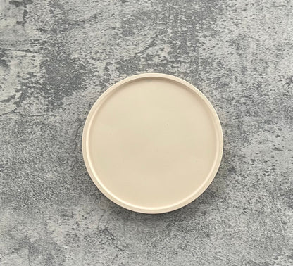 Flat Circle Tray | Tan-Blue Terrazzo