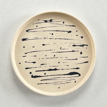 Medium Circle Tray | Tan & Black