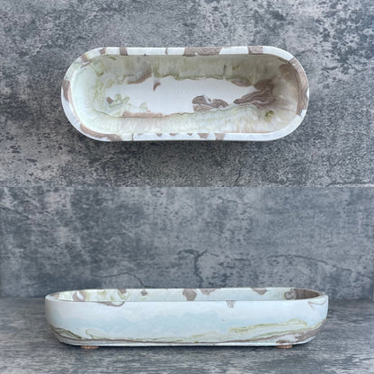 Accent Bowl | White + Brown