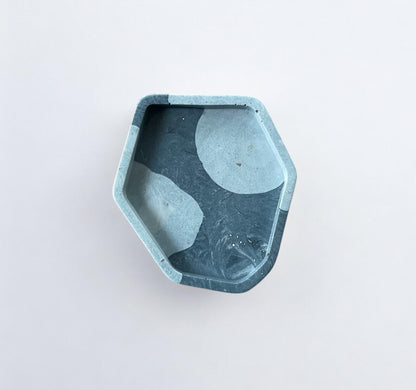 Small Abstract Trinket | Shades of Blue