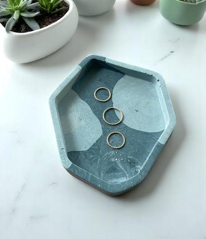 Small Abstract Trinket | Shades of Blue