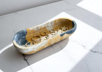 Accent Bowl | Blue + Yellow