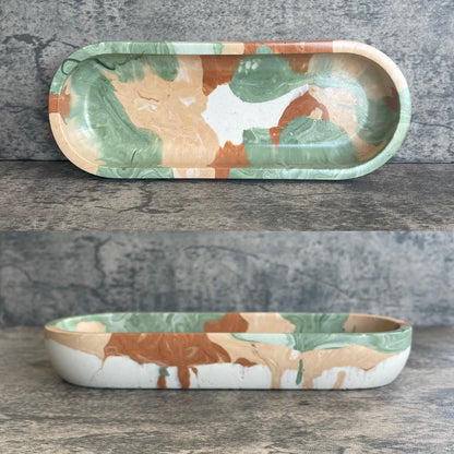 Accent Bowl | Green + Terracotta