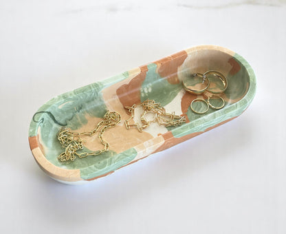 Accent Bowl | Green + Terracotta