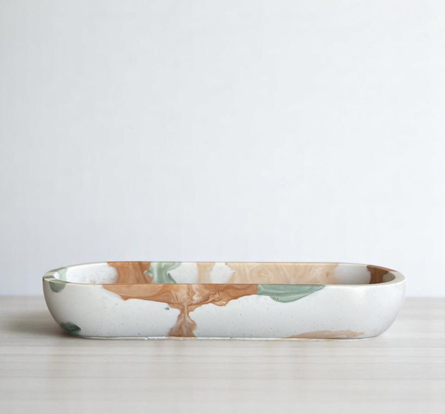 Accent Bowl | Green + Terracotta