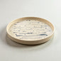 Medium Circle Tray | Tan & Black