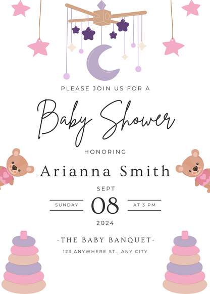 Baby Shower Invitation Template | Canva