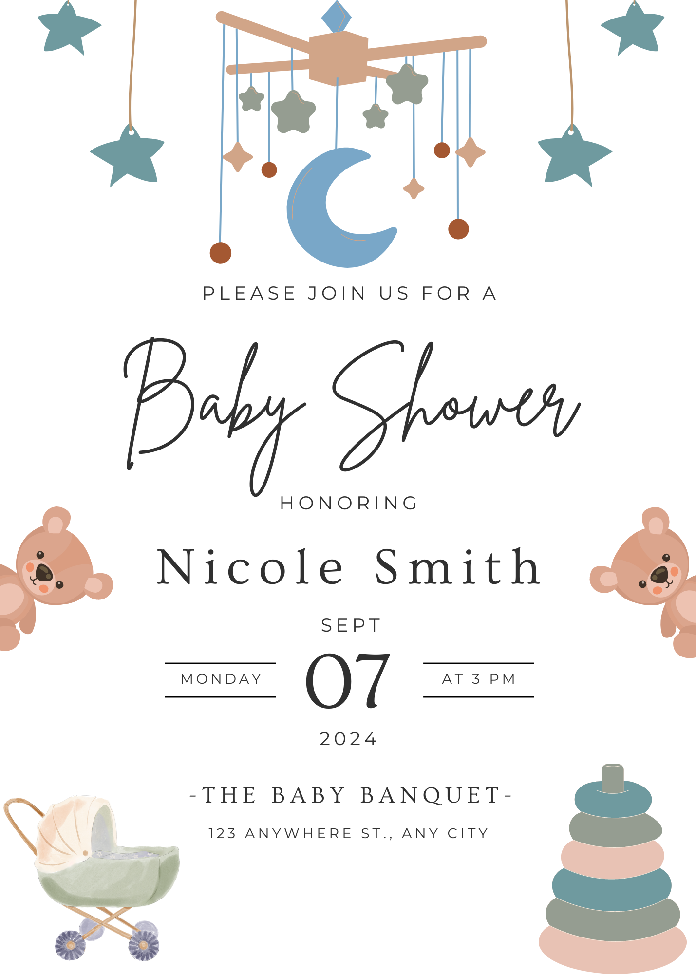 Baby Shower Invitation Template | Canva