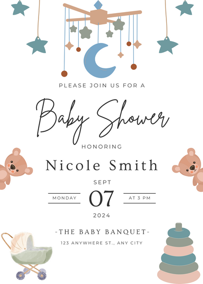 Baby Shower Invitation Template | Canva