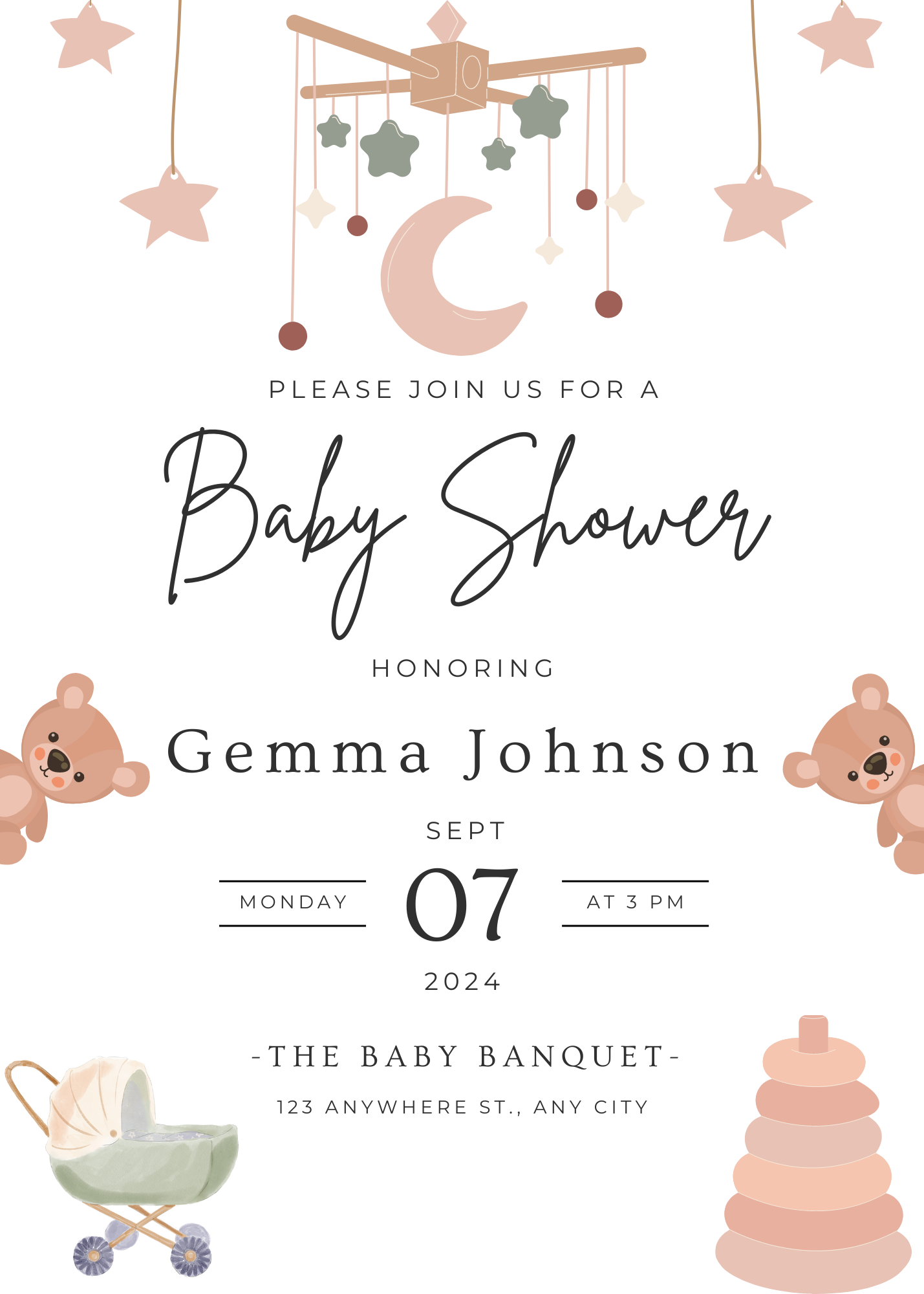 Baby Shower Invitation Template | Canva