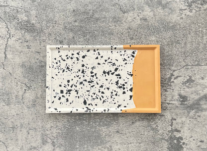 Flat Rectangle Tray | Yellow, White, Black