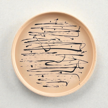 Medium Circle Tray | Orange & Black