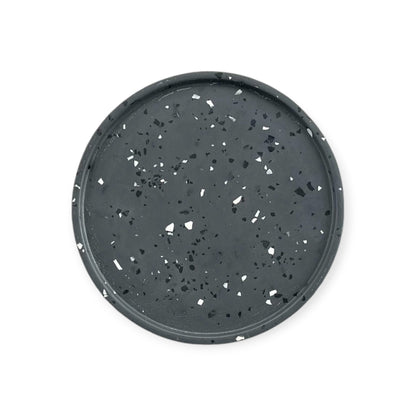 Flat Circle Tray | Grey, Black, White